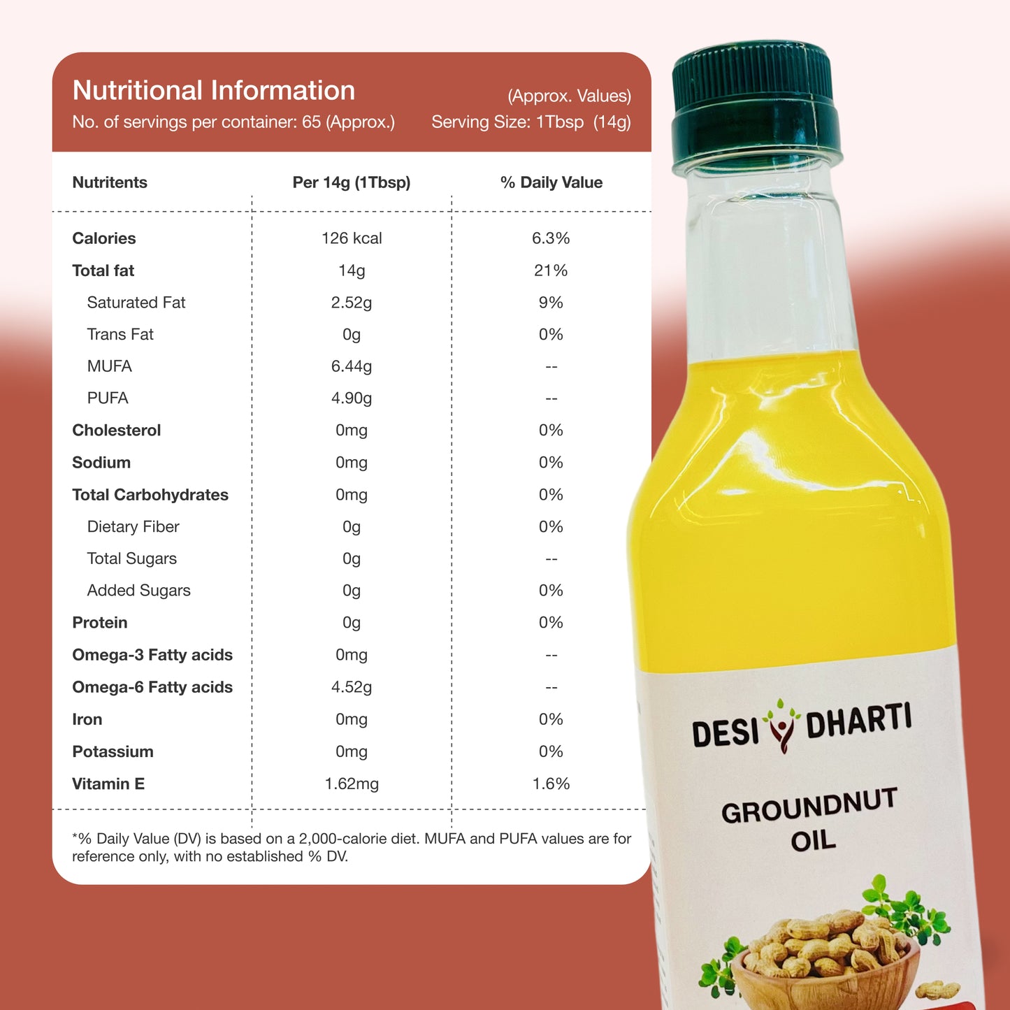 Wood Cold Pressed Groundnut (Peanut) & Yellow Mustard Oil, 1L Each