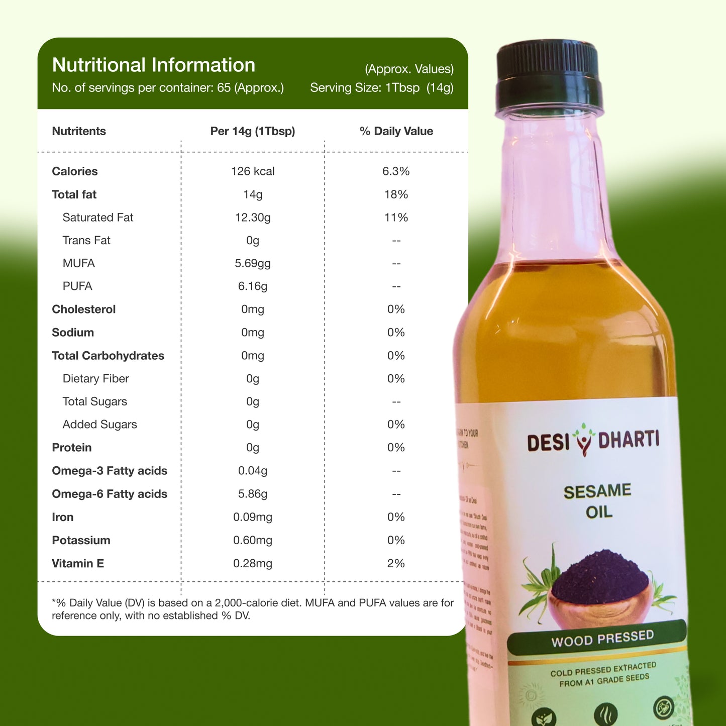 Desi Dharti Wood Cold Pressed Sesame Oil