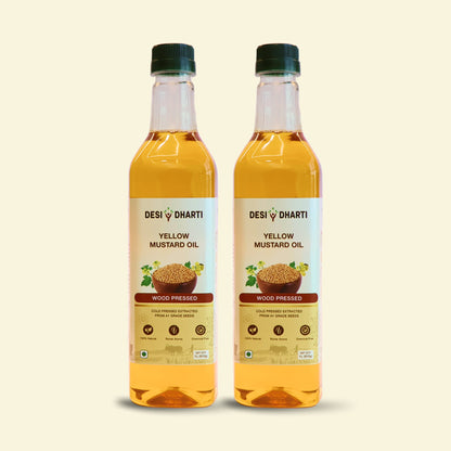 Desi Dharti Wood Cold Pressed Yellow Mustard Oil