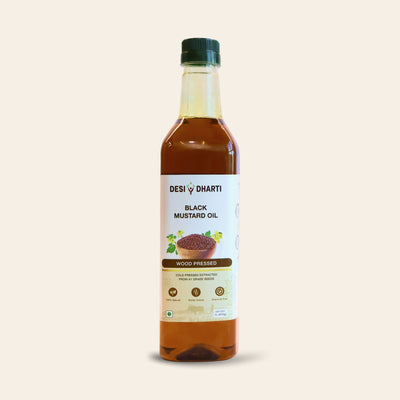 Desi Dharti Wood Cold Pressed Black Mustard Oil - 1 Ltr