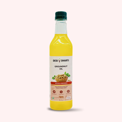 Desi Dharti Wood Cold Pressed Groundnut Oil - 1 Ltr